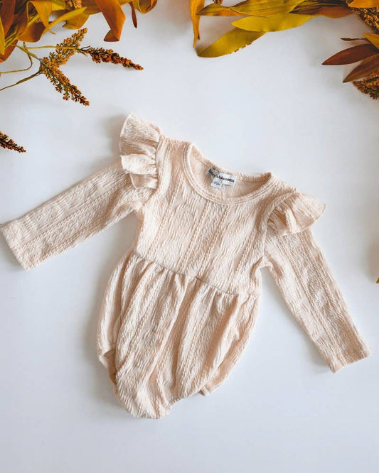 Rhodes Bubble Romper  - Cream Knit