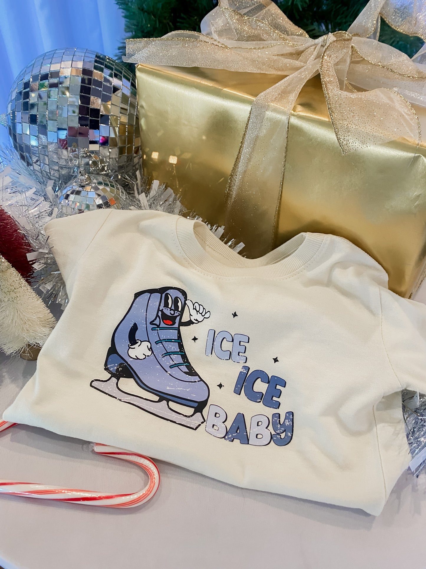 Ice Ice Baby Ice Skate Bodysuit and Tee