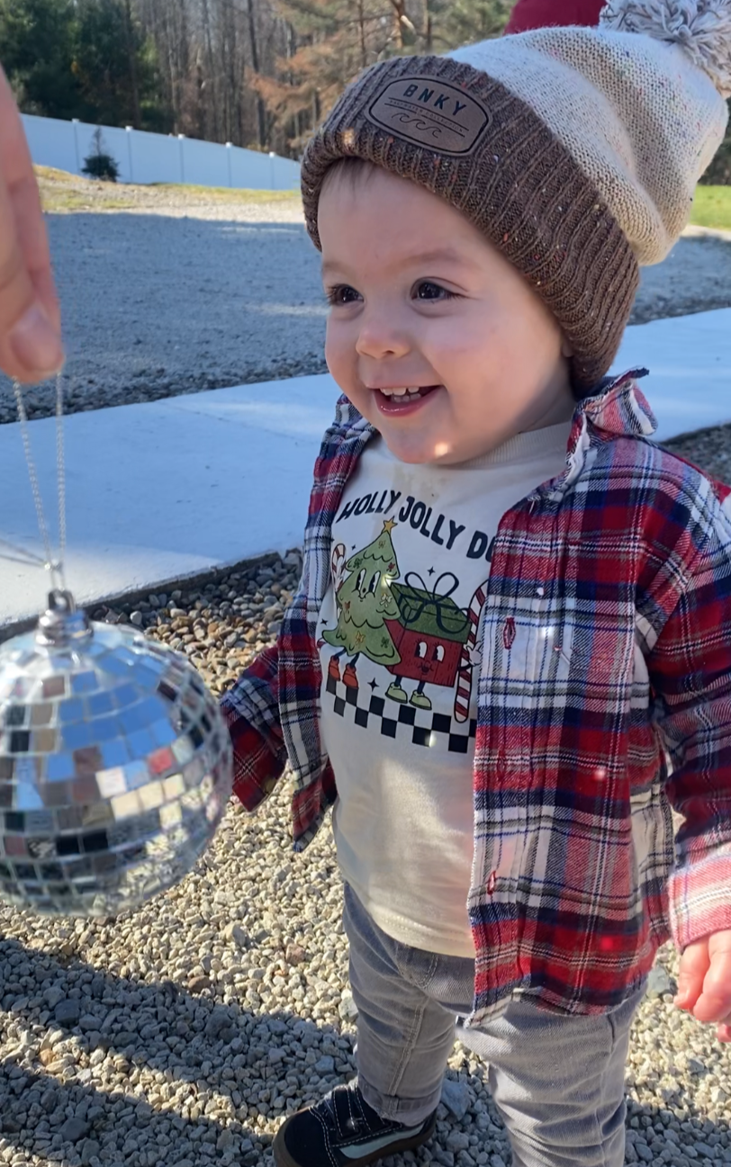 Holly Jolly Dude Bodysuit and Tee