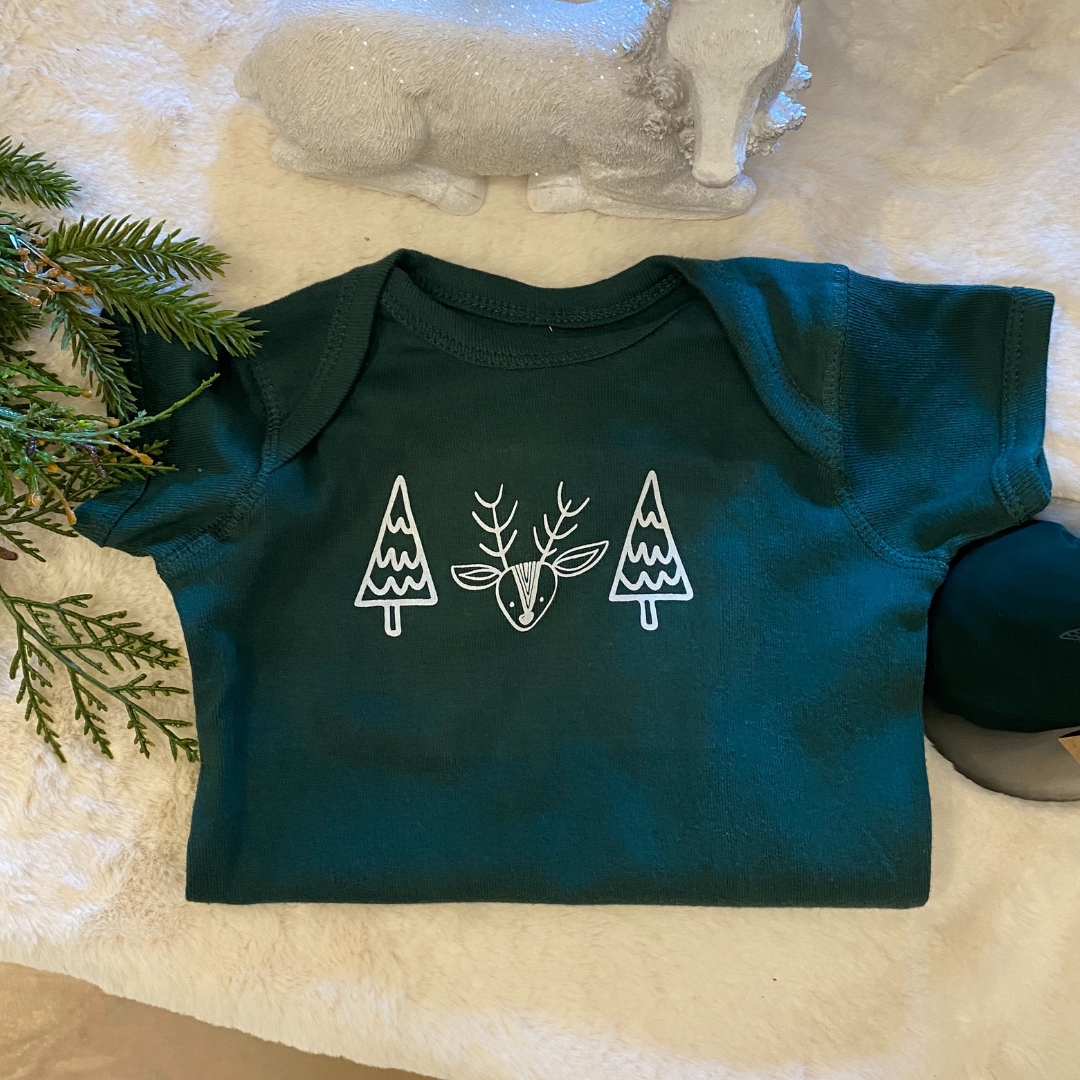 Reindeer and Trees Onesie and Toddler Tee