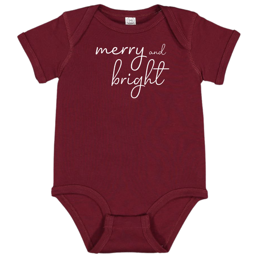 Merry and Bright Onesie and Toddler Tee