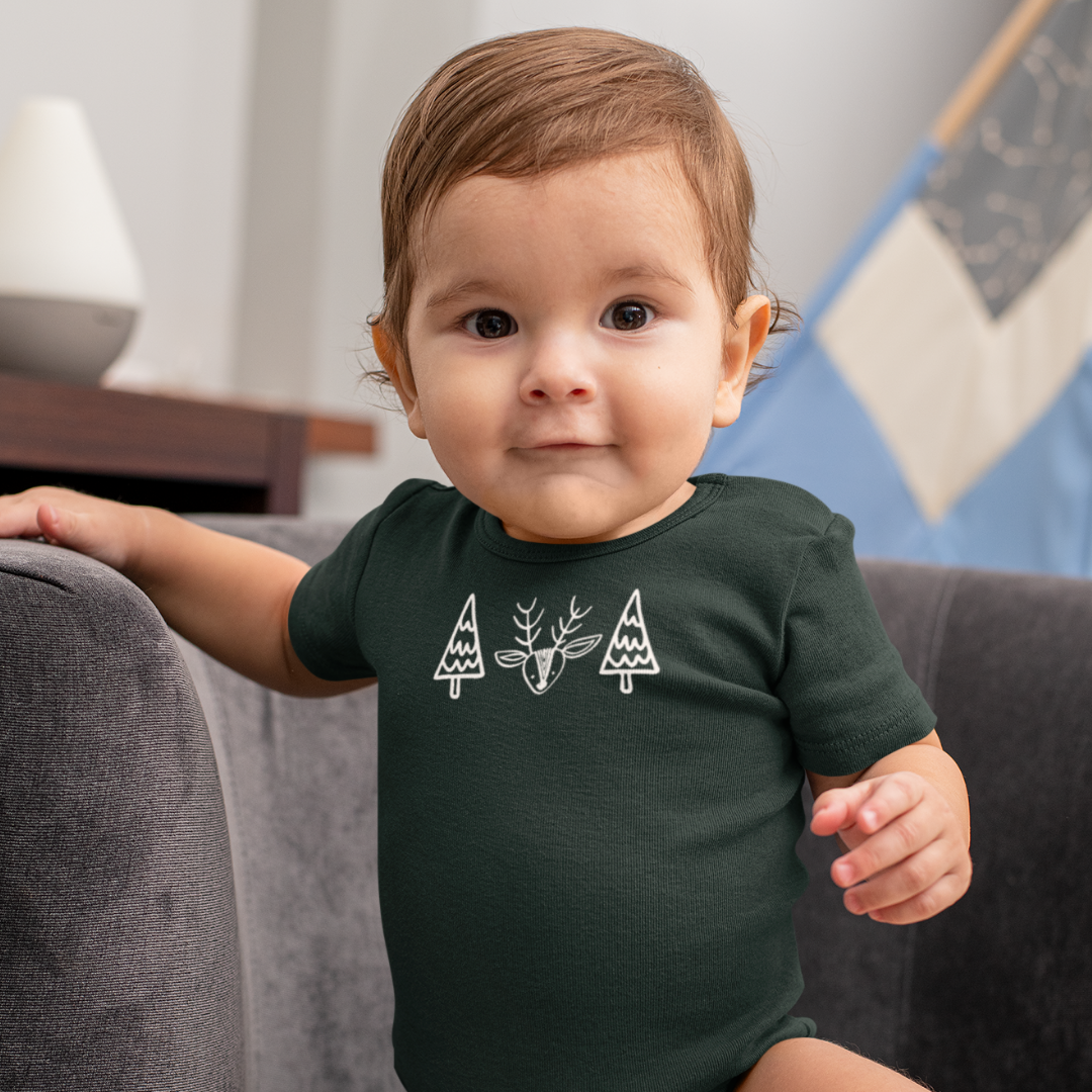 Reindeer and Trees Onesie and Toddler Tee