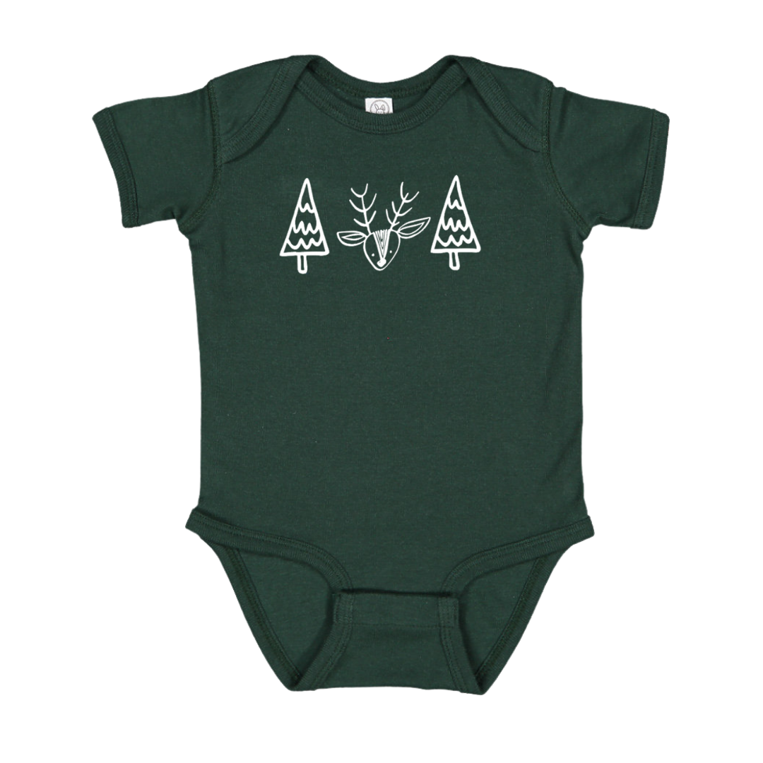 Reindeer and Trees Onesie and Toddler Tee