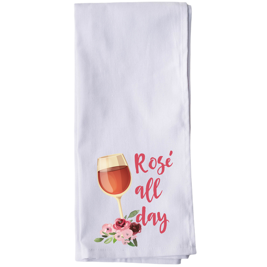 Rosé all day tea towel (Rose all day)